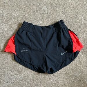 Nike Women's Black and Red Running Shorts